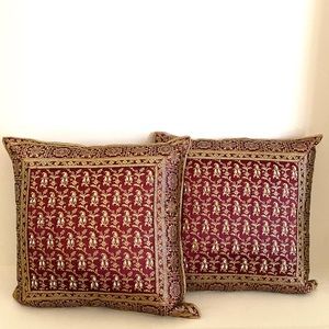 Red Embroidered Pillows
